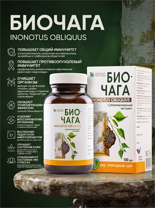 БИОЧАГА (Inonotus Obliquus) – сублимированный экстракт гриба чаги 13 г 1712
